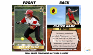 softball custom trading card